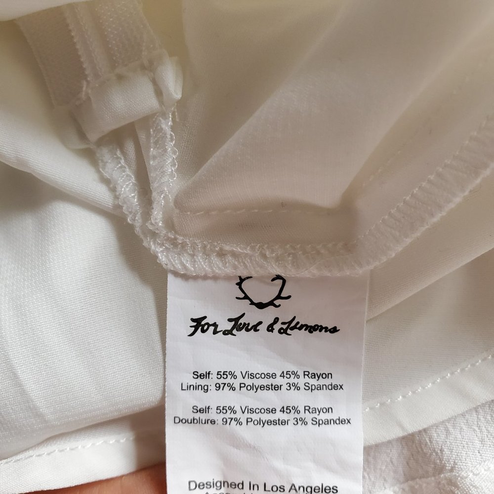 For Love & Lemons White Mini Dress Off-Shoulder XS - Picture 8 of 11
